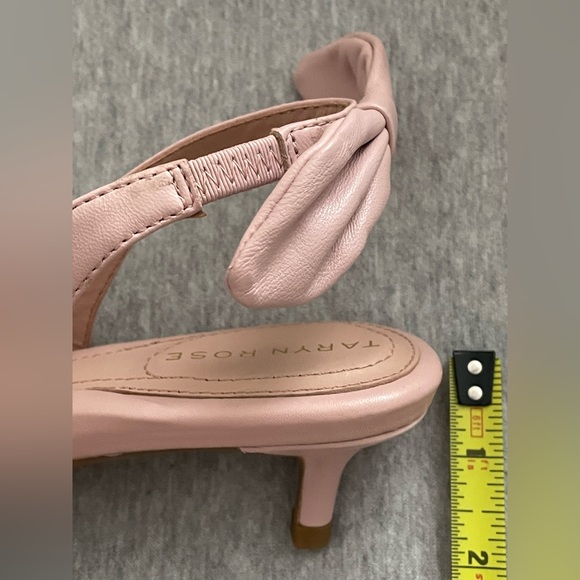Taryn Rose Women’s Size 5.5 Pink Cameo Slingback Kitten Heel Shoe with Bow NEW - Picture 6 of 7